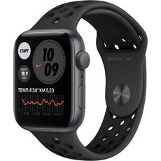 Apple Watch SE GPS 44mm Aluminum Case with Nike Sport Band Black ()