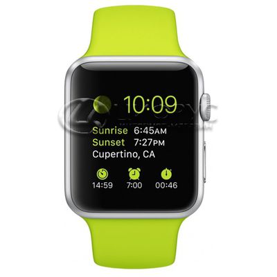 Apple Watch Sport with Sport Band (42 ) Silver Aluminum/Green - 