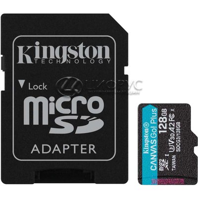   4K MicroSD 128gb 170MB/s SDXC Kingston Class 10 UHS-I A2 C10 V30 U3 + SD - 