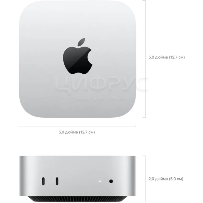 Купить Apple Mac Mini 2024 (Apple M4, RAM 16Gb, SSD 256Gb, 10-CPU