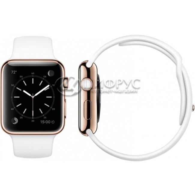 Apple Watch Edition with Sport Band 38 18 Karat Rose Gold White Apple Watch Edition with Sport Band 38 18 Karat Rose Gold White