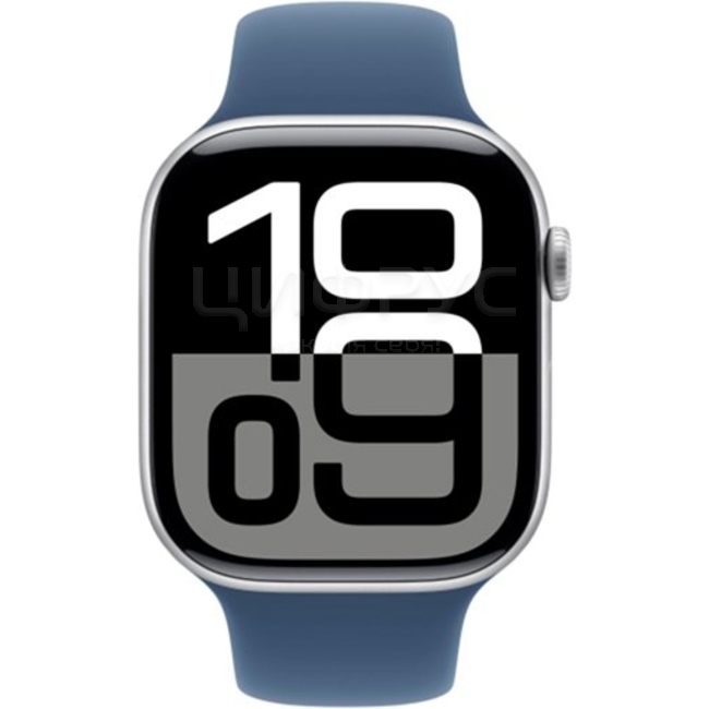 Apple Watch Series 10 46mm Aluminum Silver Sport Band Demin M L Apple Watch Series 10 46mm Aluminum Silver Sport Band Demin M L