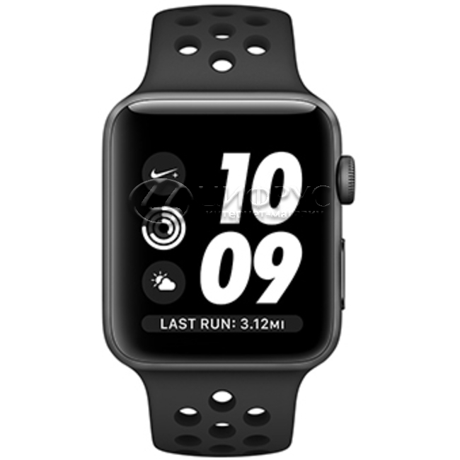 Apple Watch Series 2 38mm Nike Space Grey Aluminum Case with Nike Sport Band Black Apple Watch Series 2 38mm Nike Space Grey Aluminum Case with Nike Sport