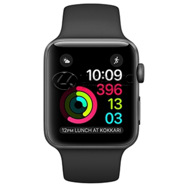 Apple Watch Series 2 42mm Space Grey Aluminum Case with Sport Band Black