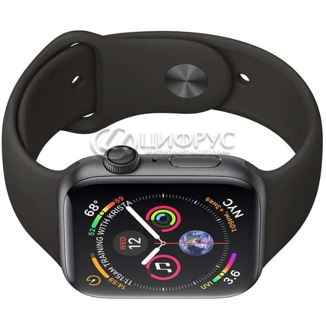 Технические характеристики: Apple Watch Series 4 GPS 44mm Aluminum Case  with Sport Band grey/black