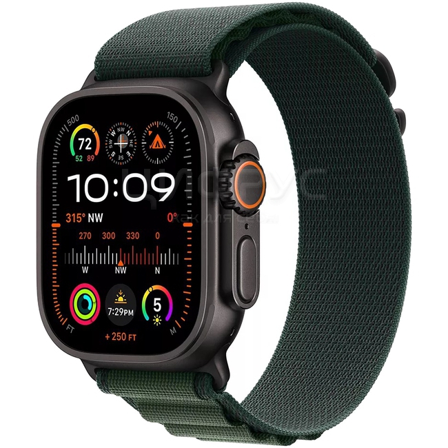 Apple Watch Ultra 2 2024 49mm Black Titanium Case Alpine Loop M Green Apple Watch Ultra 2 2024 49mm Black Titanium Case Alpine Loop M Green