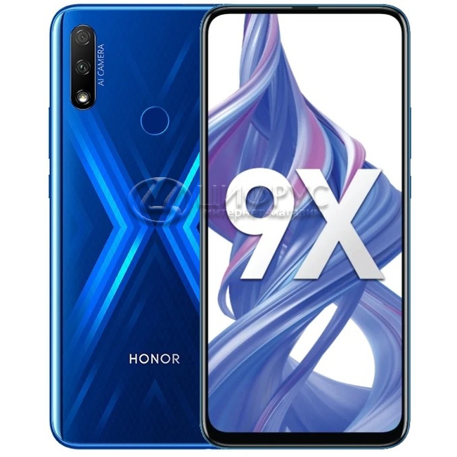 Купить Honor 9X 128Gb+4Gb Dual LTE Blue (РСТ) в Москве – цена смартфона ...