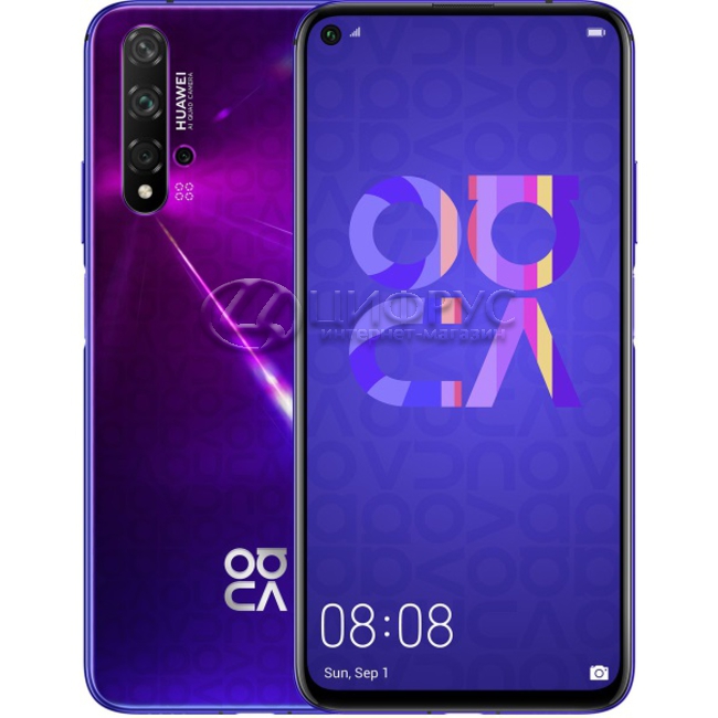 Купить Huawei Nova 5T 128Gb+6Gb Dual LTE Purple в Москве – цена ...