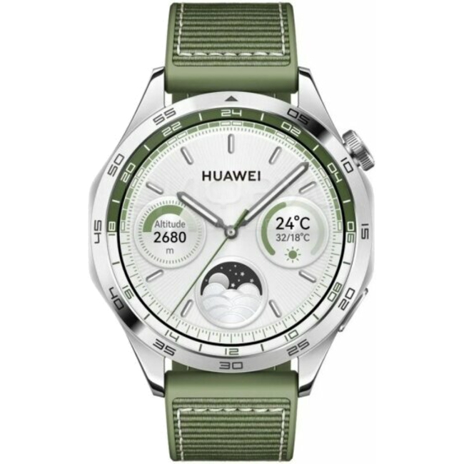 HUAWEI Watch GT 4 46mm 55020BGY Green Woven Strap HUAWEI Watch GT 4 46mm 55020BGY Green Woven Strap
