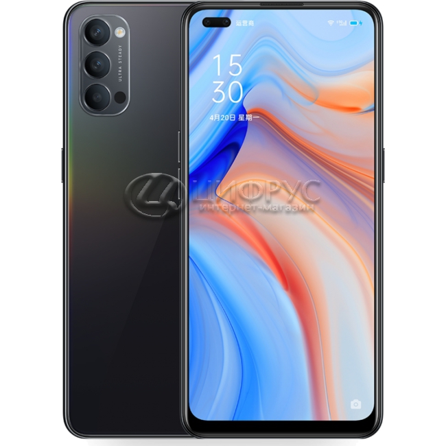 Купить OPPO Reno 4 8/128Gb Black в Москве – цена смартфона Oppo Reno 4 ...