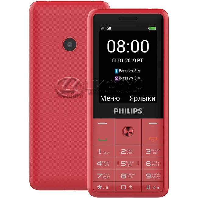 Купить Philips Xenium E169 Red (РСТ) в Москве – цена Филипс Xenium E169 ...