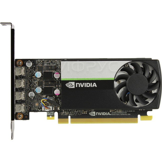 Купить PNY NVIDIA T1000 4Gb 128 GDDR6 low profile (VCNT1000-SB) (РСТ) в ...