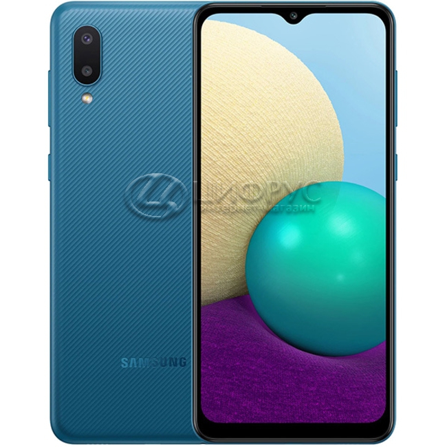Купить Samsung Galaxy A02 SM-A022F/DS 32Gb+2Gb Dual LTE Blue (РСТ) в ...