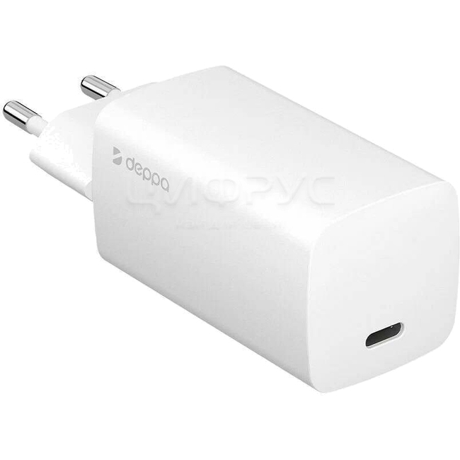 Купить Сетевое зарядное устройство Deppa 65W Type-C белый в Москве ...