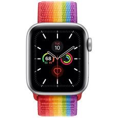 Apple Watch Series 5 GPS 44mm Silver Aluminum Case with Sport Loop Pride