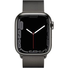 Apple Watch Series 7 45mm Stainless Steel Case with Milanese Black