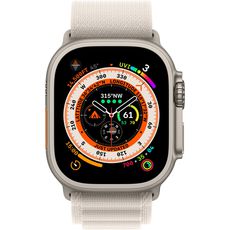 Apple Watch Ultra 49 mm Titanium Case, Alpine Loop Starlight (Small, 130-160 mm) Starlight