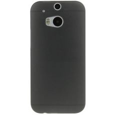 Задняя накладка для HTC One M8 тёмно серая силикон