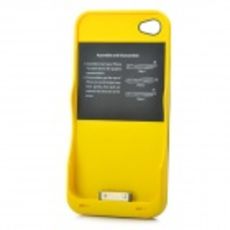 Задняя накладка для iPhone 4 / 4S с АКБ 2200 mAh черно-желтая