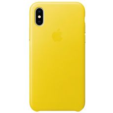Задняя накладка для Iphone X/XS жёлтая кожа APPLE