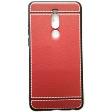 Задняя накладка для Meizu Note 8 красная силикон/кожа