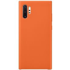Задняя накладка для Samsung Galaxy Note 10+ оранжевая силикон