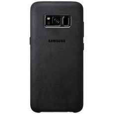 Задняя накладка для Samsung S8 Plus чёрная кожаная