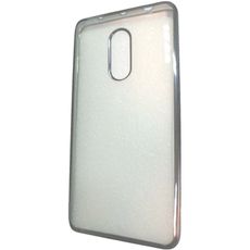 Задняя накладка для Xiaomi Mi5S Plus прозрачная с серебрянной окантовкой