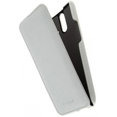 Чехол для HTC One E8 откидной белая кожа
