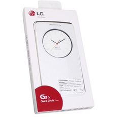 Чехол для LG G3 книжка с окном белая кожа