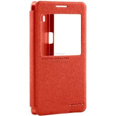 Чехол для Samsung Galaxy A5 книжка с окном красная кожа