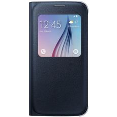 Чехол для Samsung Galaxy S6 G920 книжка с окном черная кожа