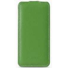 Чехол для Samsung S5 откидной зеленая кожа