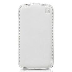 Чехол для Samsung Trend S7390 откидной белая кожа