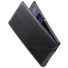 Чехол для Sony Xperia Z Ultra откидной черная кожа