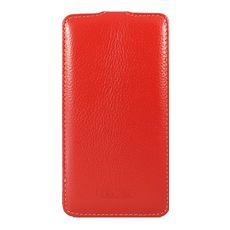 Чехол для Sony Xperia Z1 Сompact откидной красная кожа