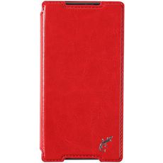 Чехол для Sony Xperia Z2 книжка красная кожа