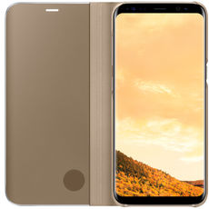 Чехол-книга для Samsung S8 Flip золото Clear View