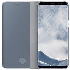 Чехол-книга для Samsung S8 Plus Flip серебро Clear View