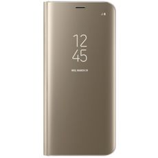 Чехол-книга для Samsung S8 золотой Clear View