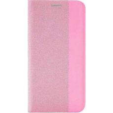 Чехол-книга для Xiaomi Redmi Note 10 Pro MESH LEATHER MIX розовый