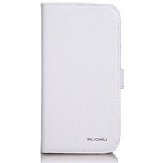 Чехол книжка для Samsung S4 i9500 белая кожа