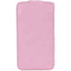 Чехол откидной для Sony Xperia V розовая кожа