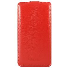 Чехол откидной для Sony Xperia ZL красная кожа