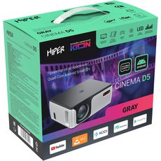 Hiper Cinema D5 LCD 6000Lm (1920x1080 2000:1  :50000 2xUSB typeA 1xHDMI 1 (CINEMA D5 GRAY) (EAC)