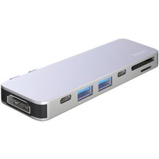 HUB для MacBook Pro (2016 и новее) Deppa 7in1 4K/Tupe-C-x2/ HDMI/ MicroSD/SD/USB 3.0-x2