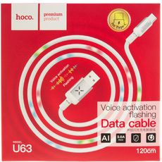 USB кабель Type-C Hoco U63 с подсветкой белый