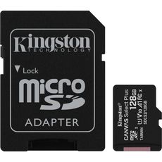 Карта памяти MicroSd 128Gb Kingston Canvas Selekt Plus SDCX class10 UHS-I + SD адаптер