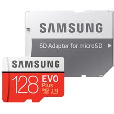 Карта памяти MicroSd 128Gb Samsung EVO Plus class10 UHS-I U3 + адаптерSD (РСТ)