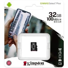 Карта памяти MicroSD 32gb Kingston Canvas Select Plus SDHC Class 10 UHS-I SDCS2/32GBSP Карта памяти MicroSD 32gb Kingston Canvas Select Plus SDHC Class 10 UHS-I SDCS2/32GBSP